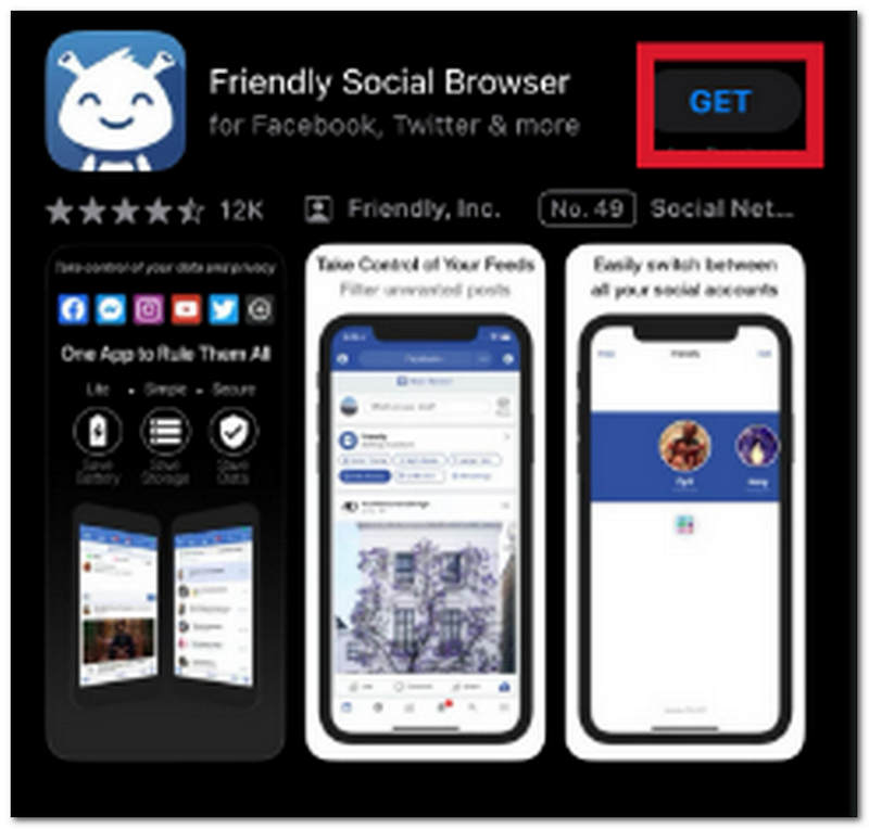 Vriendelijke sociale browserinstallatie