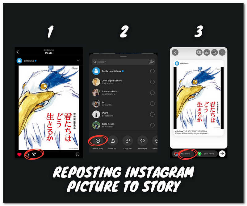 Instagram Repost Gambar ke Cerita