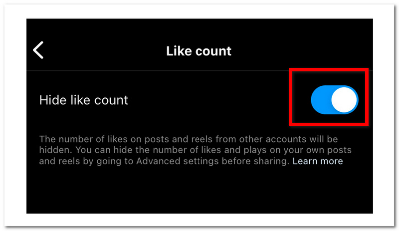 Instagram Hide Like Count Toggle Hide Likes