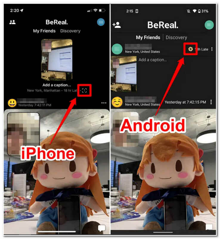 Ikona zrzutu ekranu iPhone'a z Androidem