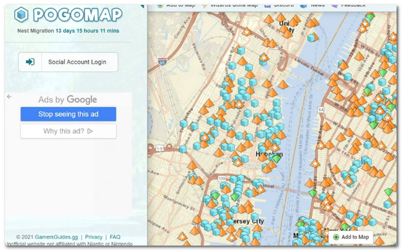 Pokemon Go Nest-locaties