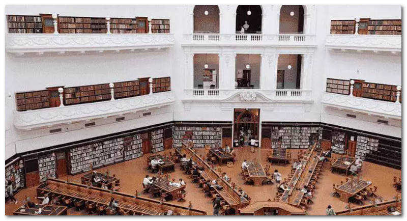 A Biblioteca Estadual de Victoria Melbourne, na Austrália