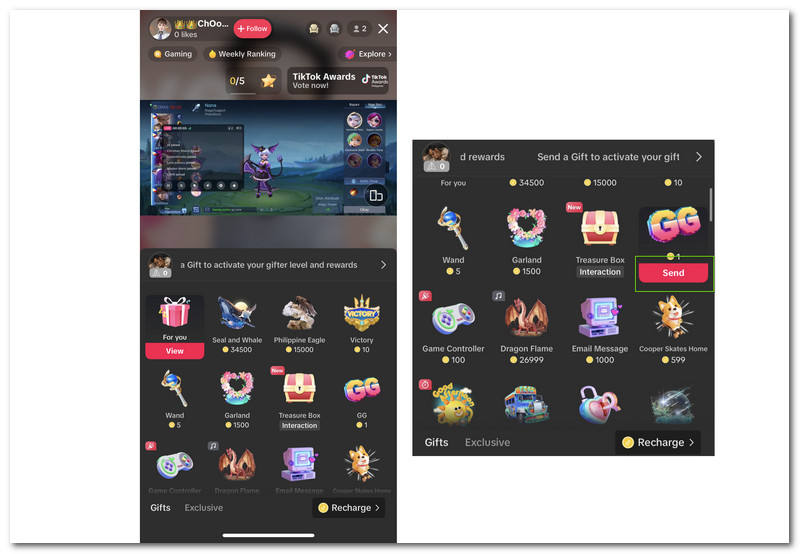TikTok Live Ottieni monete