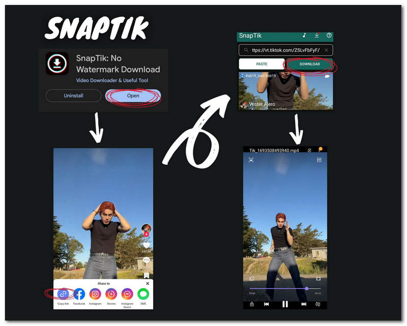 Uso de aplicativos móveis no TikTok
