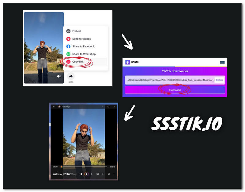 TikTok Gebruik van online converter