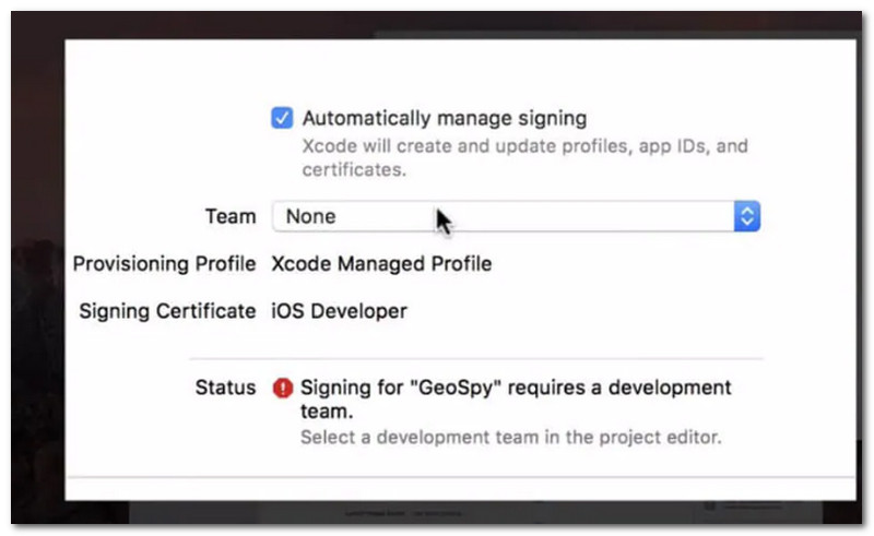 xCode Hantera profil