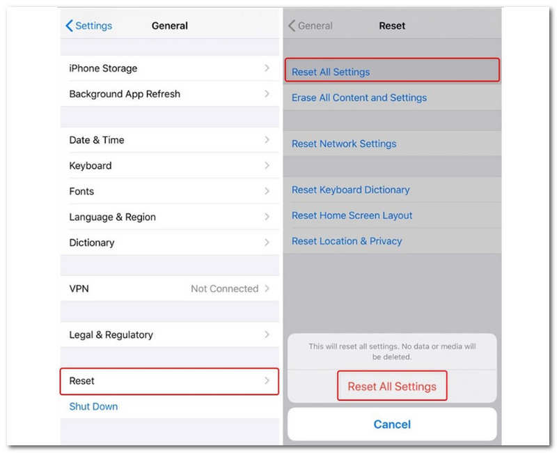 iOS Återställ iTunes Backup Settings