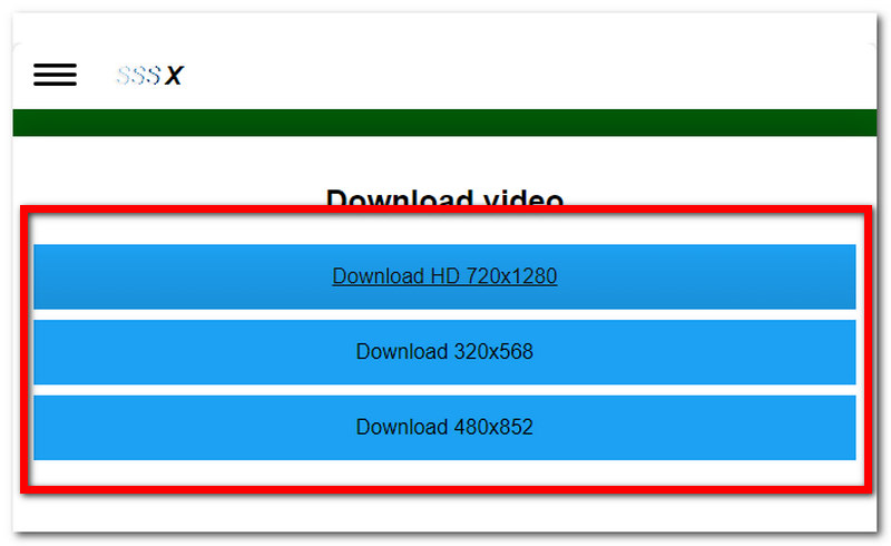 Selecteer Videokwaliteit om te downloaden