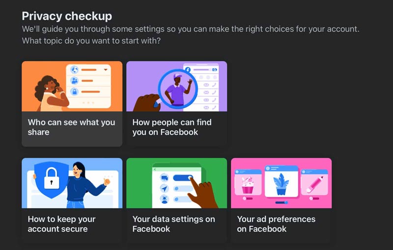 Facebook Privacy Check up