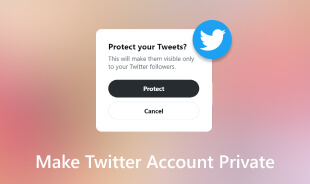 Torne a conta do Twitter privada