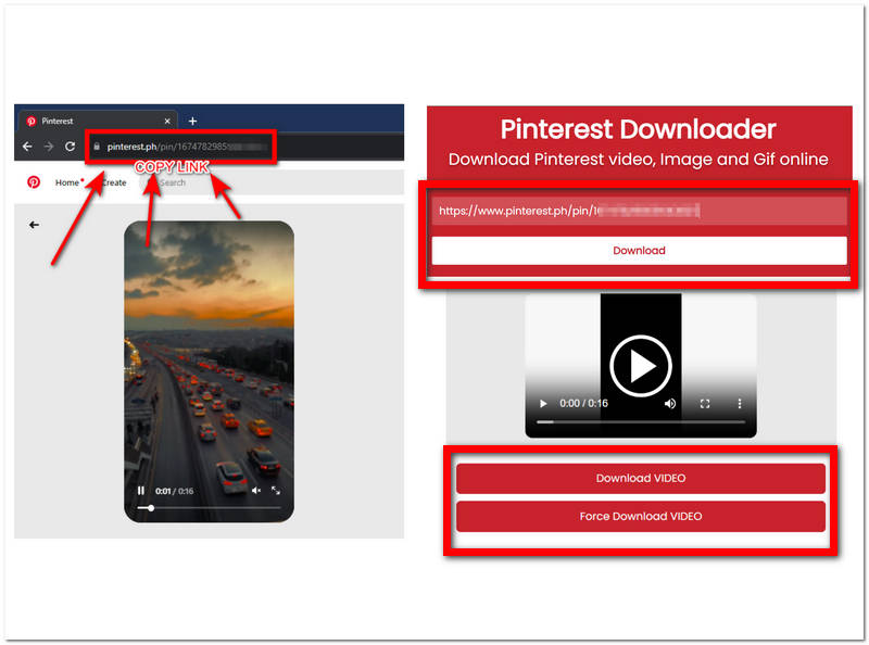 Langkah Menggunakan Pinterest Downloader