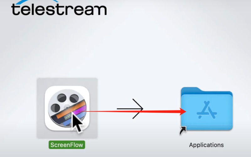 Перетащите Screenflow в папку приложений.