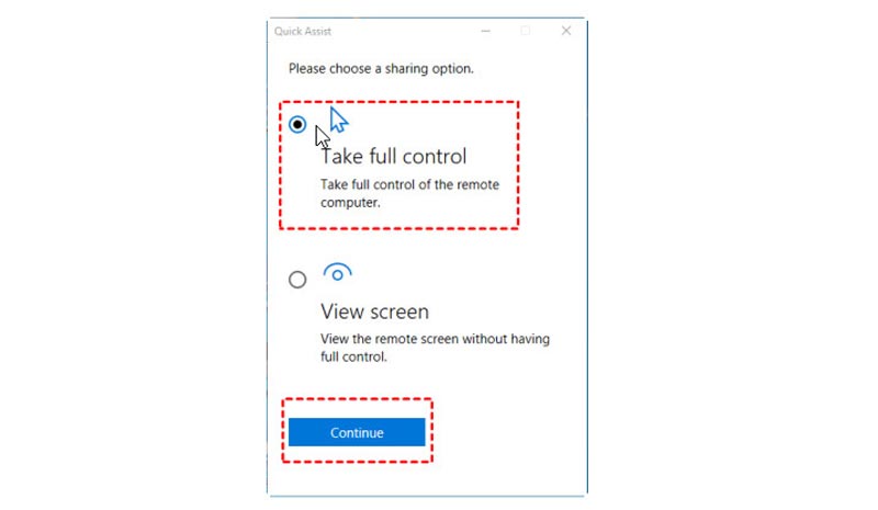 Windows Share Screen Option
