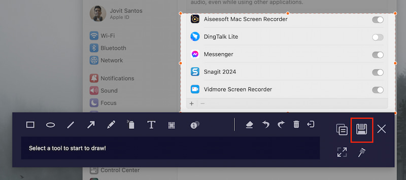 Aiseesoft Screen Recorder Αποθήκευση